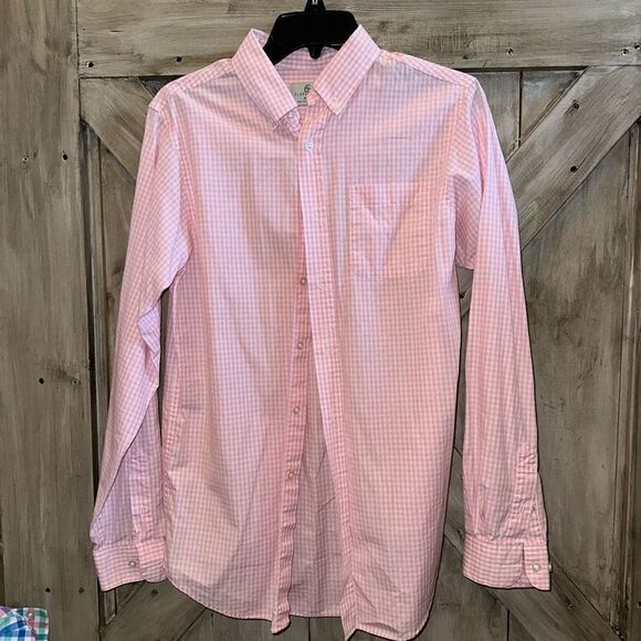 Club Class Pink Gingham Button Down Shirt - Picture 2 of 4